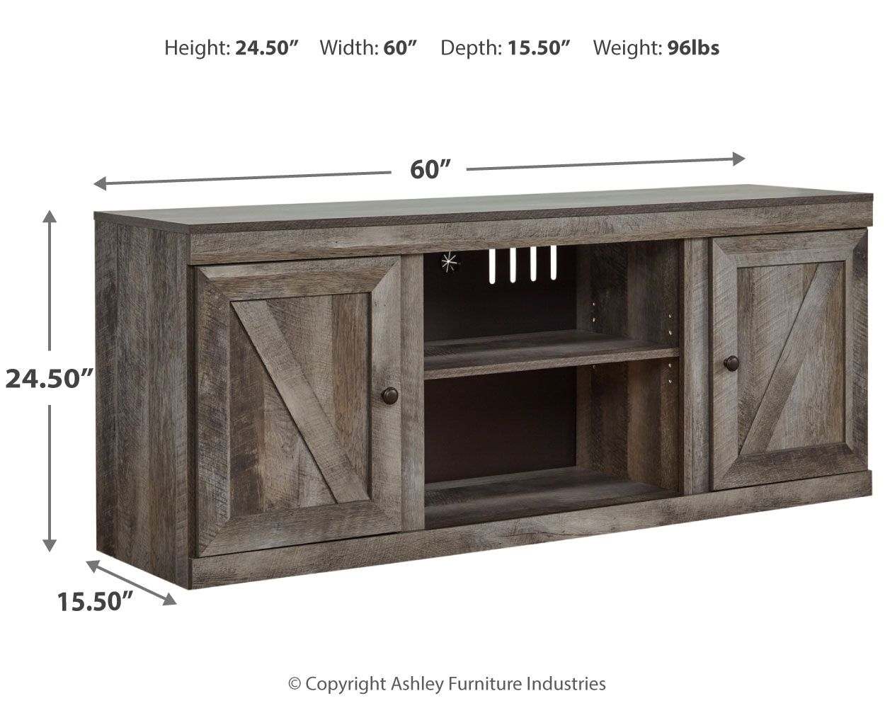 Wynnlow - TV Stand With Fireplace Option - Tony's Home Furnishings