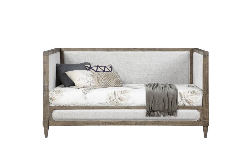 Artesia - Daybed - Tan Fabric & Salvaged Natural Finish - Tony's Home Furnishings
