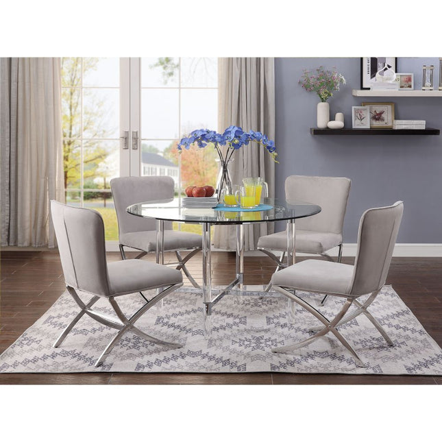 Daire - Dining Table - Chrome & Clear Glass - Tony's Home Furnishings