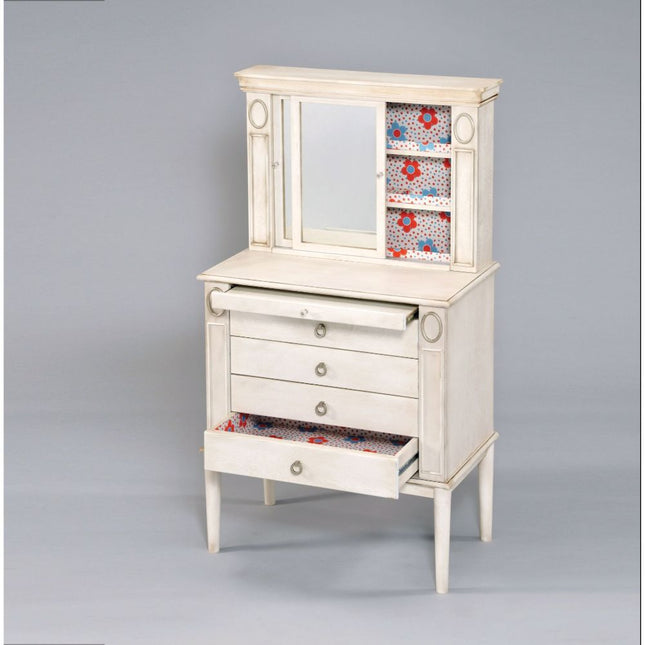 Leven - Jewelry Armoire - Antique White - Tony's Home Furnishings