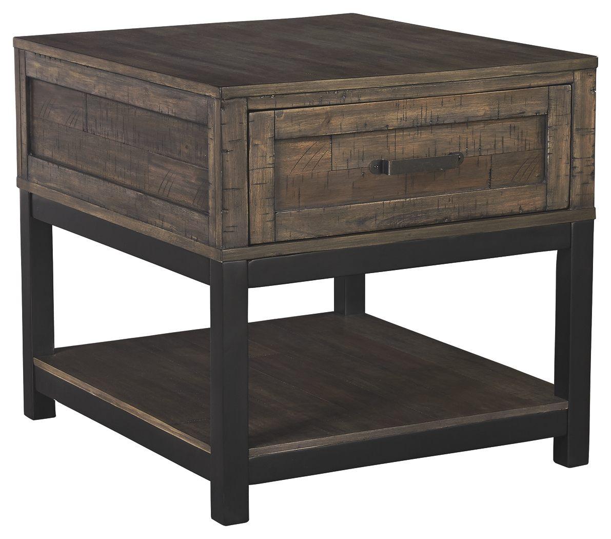 Johurst - Grayish Brown - Rectangular End Table Tony's Home Furnishings Furniture. Beds. Dressers. Sofas.