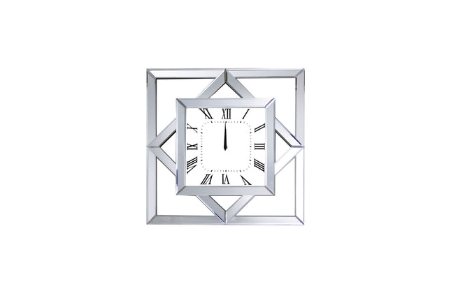 Mhina - Wall Clock - Mirrored - Tony's Home Furnishings