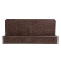 Thumbnail for Brancaster - Desk - Retro Brown Top Grain Leather & Aluminum - Tony's Home Furnishings