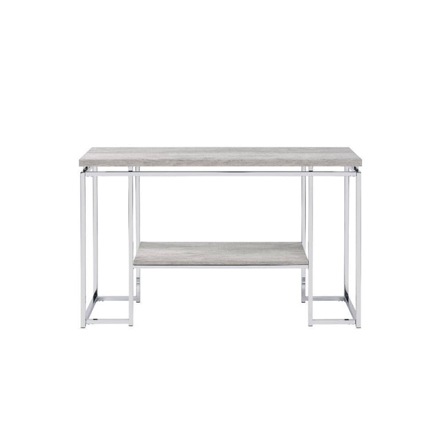 Chafik - Accent Table - Natural Oak & Chrome - Tony's Home Furnishings