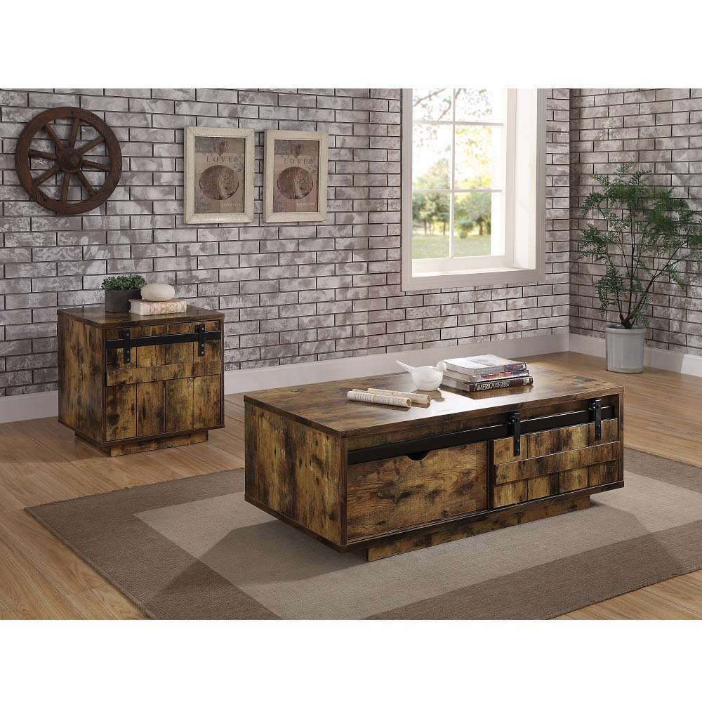 Bellarosa - Coffee Table - Rustic Oak Finish - Tony's Home Furnishings