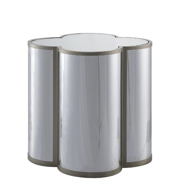 Clover - End Table - Silver & Champagne Finish - Tony's Home Furnishings