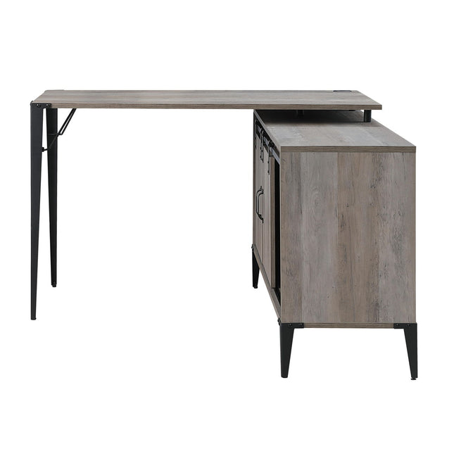 Zakwani - Writing Desk - Gray Oak & Black Finish - 31" - Tony's Home Furnishings