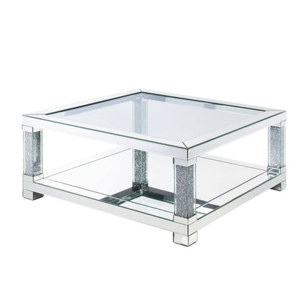 Noralie - Coffee Table - Mirrored & Faux Diamonds - Wood - Tony's Home Furnishings