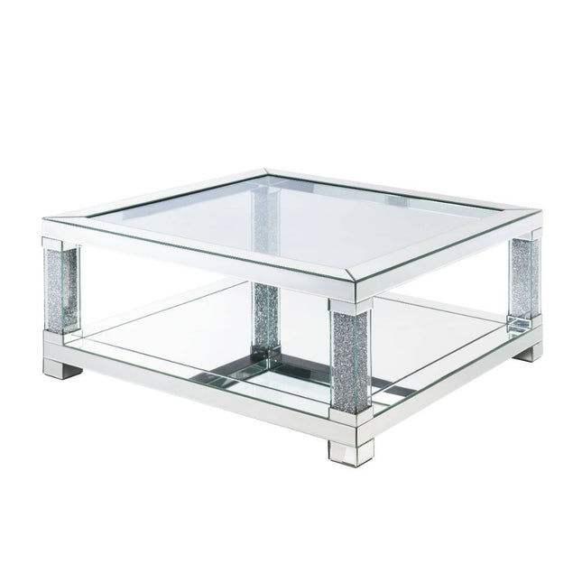 Noralie - Coffee Table - Mirrored & Faux Diamonds - Wood - Tony's Home Furnishings