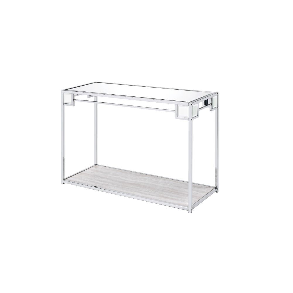 Asbury - Accent Table - Mirrored, Chrome - Tony's Home Furnishings