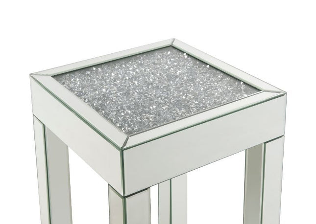 Noralie - End Table With Glass Top - Pearl Silver - Wood - 24" - Tony's Home Furnishings