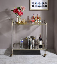 Thumbnail for Cirro - Serving Cart - Antique Mirror & Wire Brass - Tony's Home Furnishings