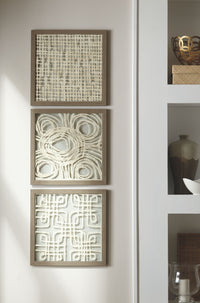 Thumbnail for Odella - Cream / Taupe - Wall Decor Set (Set of 3) - Tony's Home Furnishings