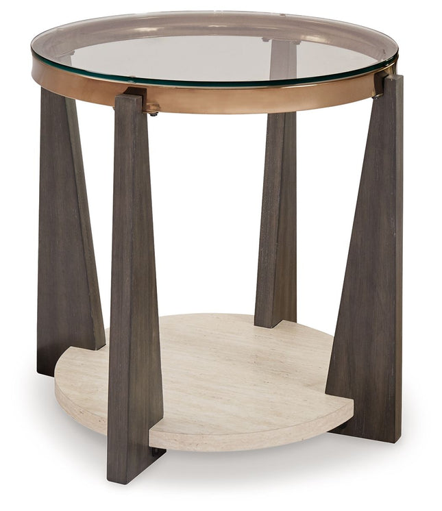 Frazwa - Multi - Round End Table - Tony's Home Furnishings