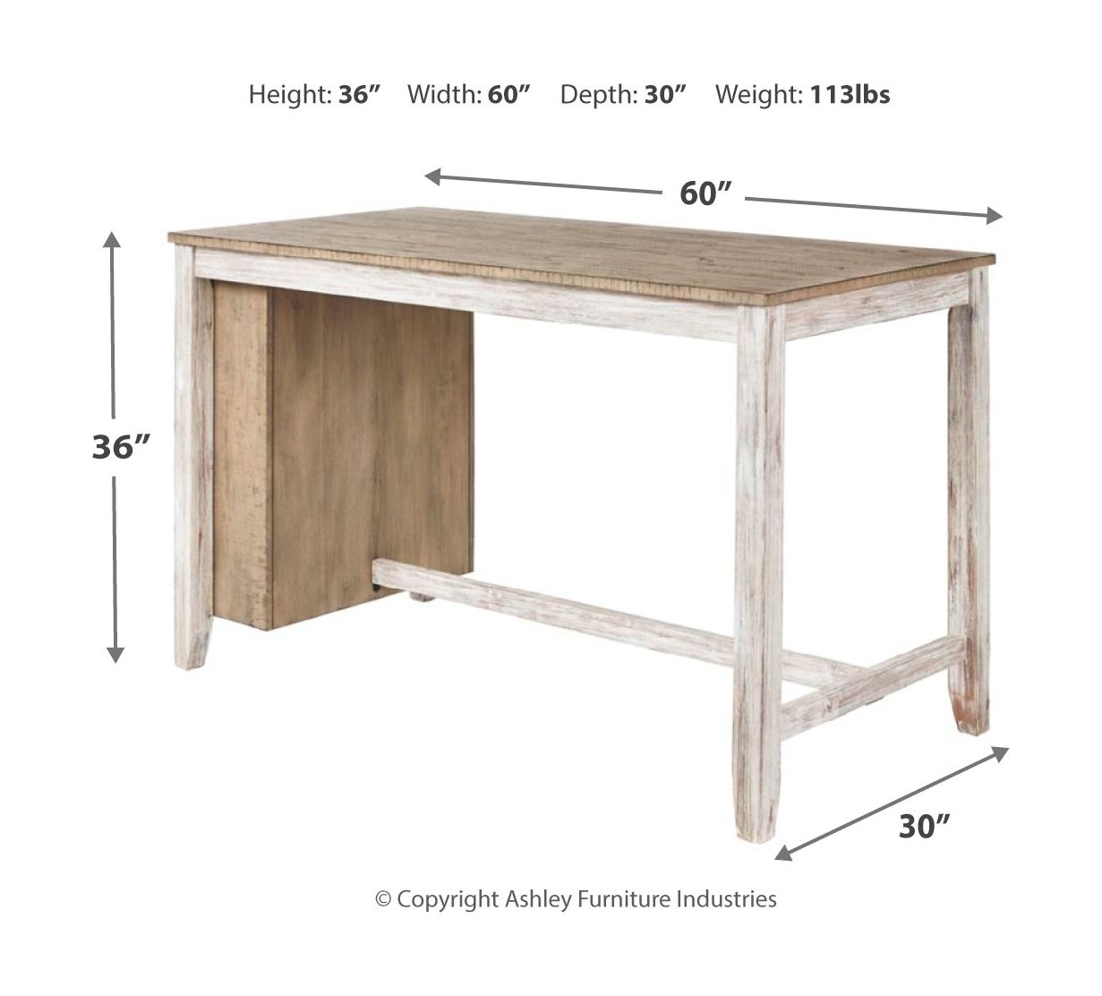 Skempton - Rectangular Counter Table With Storage Set - Tony's Home Furnishings