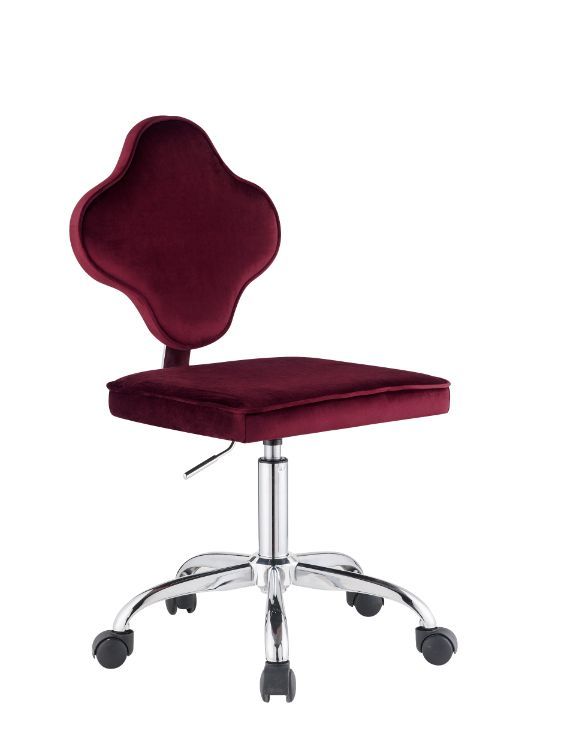 Clover - Office Chair - Red Velvet - Tony's Home Furnishings