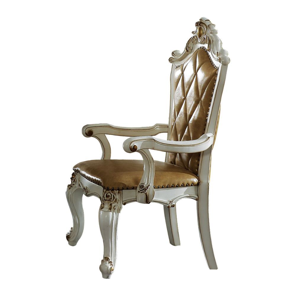 Picardy - Chair (Set of 2) - Butterscotch PU & Antique Pearl - Tony's Home Furnishings