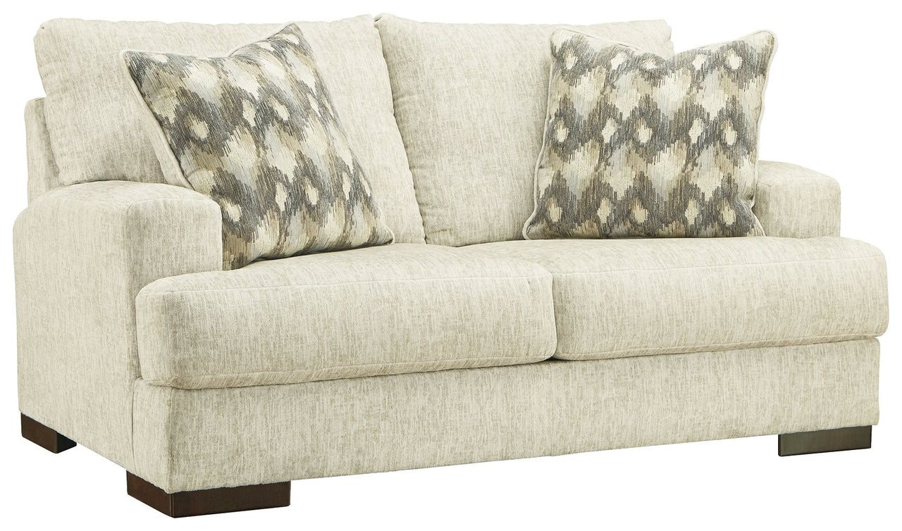 Caretti - Parchment - Loveseat Tony's Home Furnishings Furniture. Beds. Dressers. Sofas.