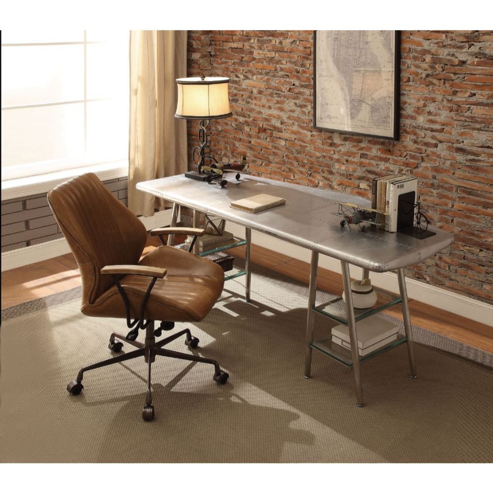 Brancaster - Desk - Aluminum - Metal - 30" - Tony's Home Furnishings