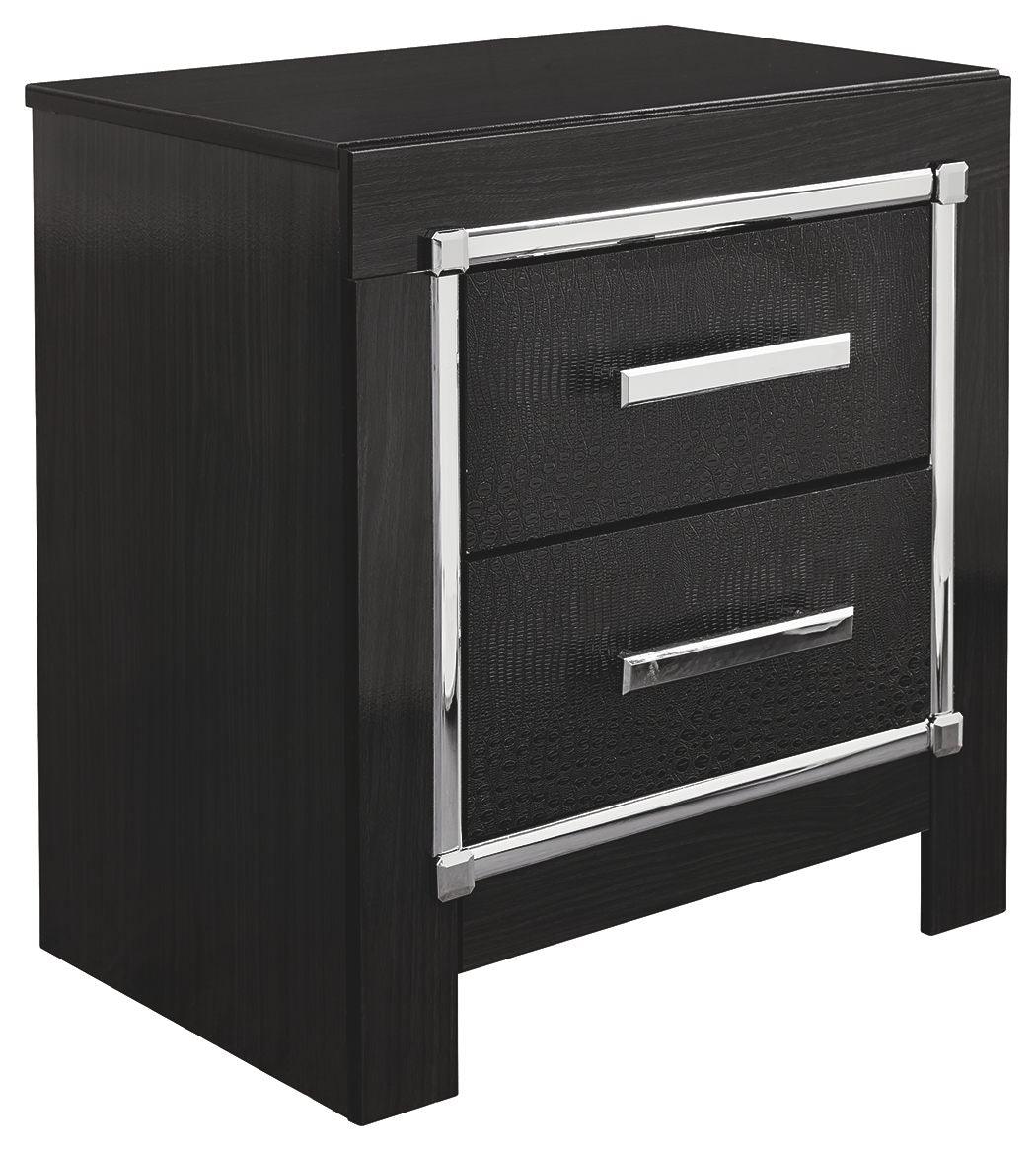Kaydell - Black - Two Drawer Night Stand Tony's Home Furnishings Furniture. Beds. Dressers. Sofas.