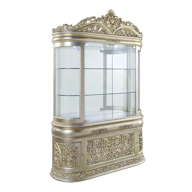 Sorina - Curio - Antique Gold Finish - Tony's Home Furnishings