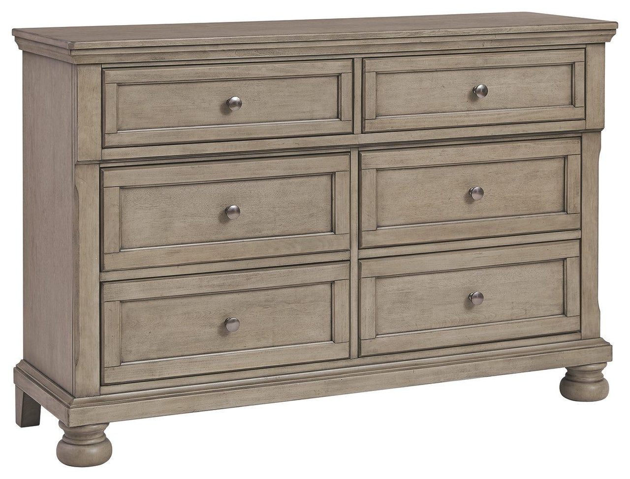 Lettner - Light Gray - Dresser - 6-drawers Tony's Home Furnishings Furniture. Beds. Dressers. Sofas.