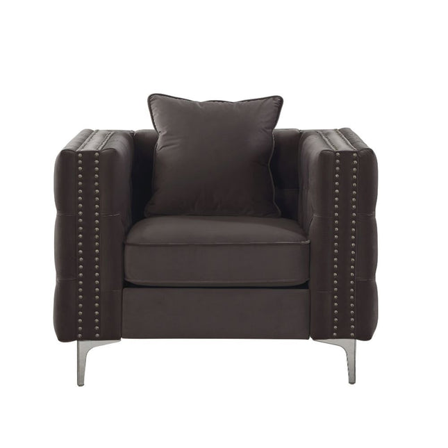 Gillian II - Chair - Dark Gray Velvet - Tony's Home Furnishings