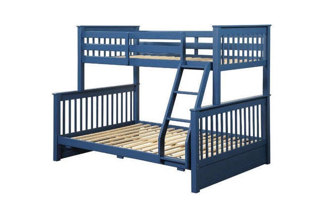 Harley II - Twin Over Full Bunk Bed - Navy Blue Finish - Tony's Home Furnishings