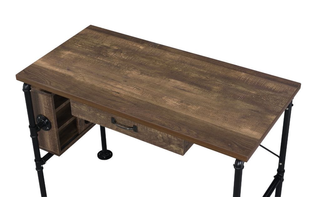 Endang - Writing Desk - Weathered Oak & Black Finish - Tony's Home Furnishings