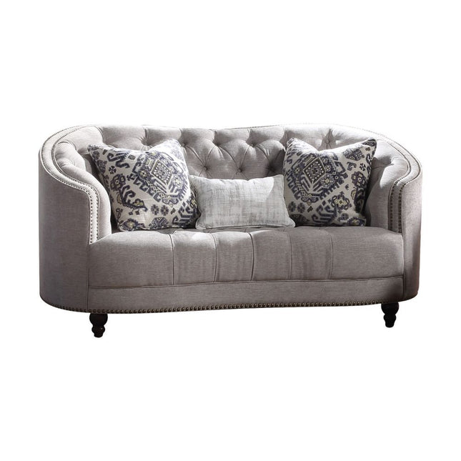 Saira - Loveseat - Light Gray Fabric - Tony's Home Furnishings