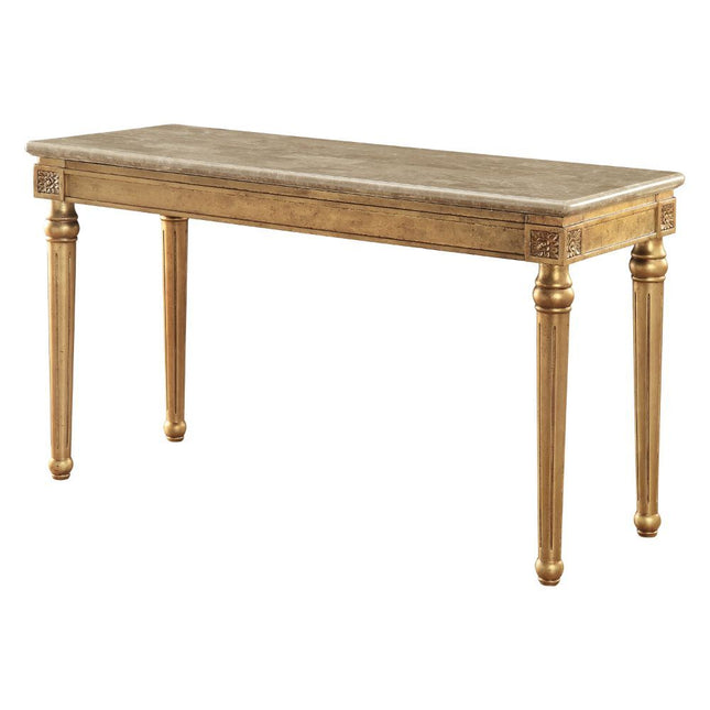 Daesha - Accent Table - Marble & Antique Gold - Tony's Home Furnishings