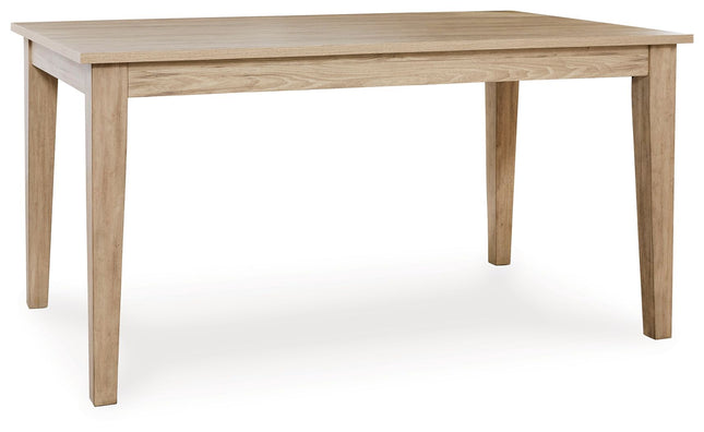 Gleanville - Light Brown - Rectangular Dining Room Table Signature Design by Ashley® 