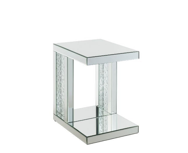 Nysa - Accent Table - Mirrored & Faux Crystals Inlay - 24" - Tony's Home Furnishings