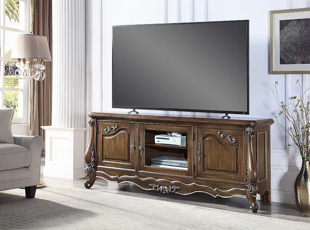 Latisha - TV Stand - Antique Oak Finish - Tony's Home Furnishings