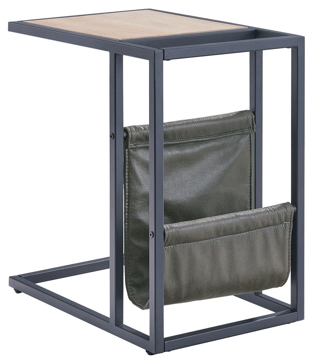 Freslowe - Light Brown / Black - Chair Side End Table With Magazine Basket Tony's Home Furnishings Furniture. Beds. Dressers. Sofas.