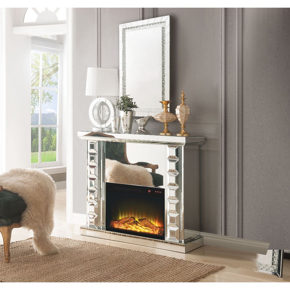 Dominic - Fireplace - Mirrored - Tony's Home Furnishings