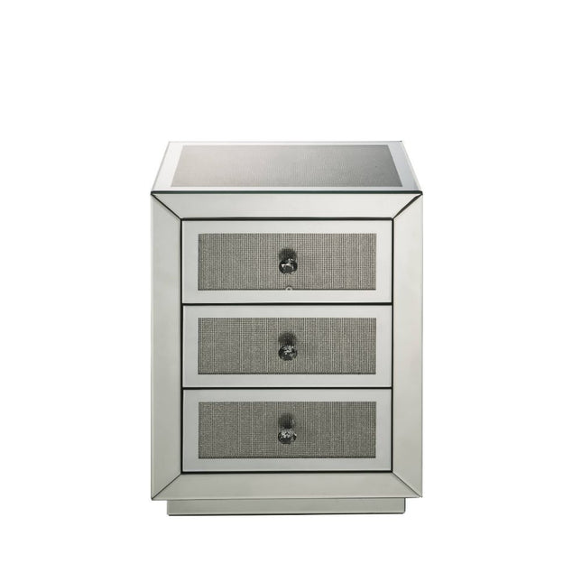 Lavina - Accent Table - Mirrored & Faux Diamonds - 26" - Tony's Home Furnishings