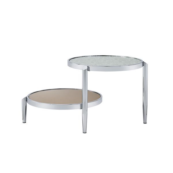 Abbe - Coffee Table - Glass & Chrome Finish - Tony's Home Furnishings