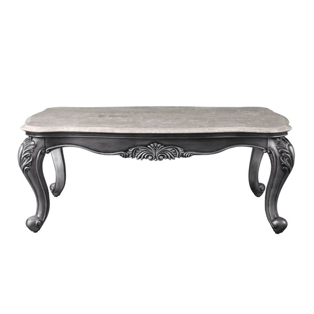 Ariadne - Coffee Table - Marble & Platinum - Tony's Home Furnishings