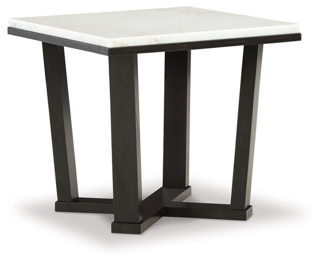 Fostead - White / Espresso - Square End Table Signature Design by Ashley® 