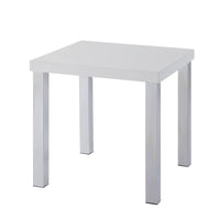 Harta - End Table - White High Gloss & Chrome - Tony's Home Furnishings