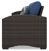 Thumbnail for Windglow - Blue / Brown - Sofa With Cushion - Tony's Home Furnishings