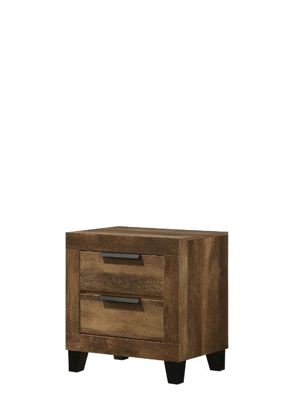 Morales - Nightstand - Rustic Oak Finish - Tony's Home Furnishings