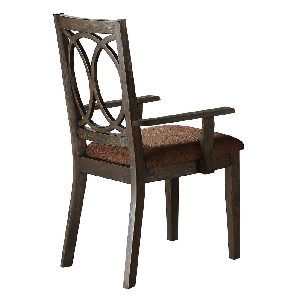 Jameson - Chair (Set of 2) - Brown Fabric & Espresso - Tony's Home Furnishings