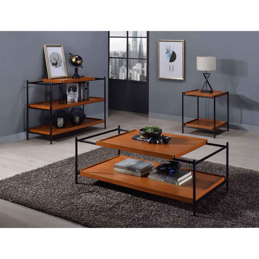 Oaken - Coffee Table - Honey Oak & Black - Tony's Home Furnishings