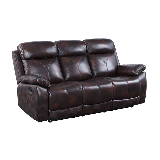 Perfiel - Sofa - 2 Tone Dark Brown Top Grain Leather - Tony's Home Furnishings