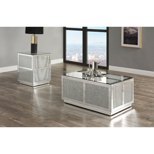 Lavina - Coffee Table - Mirrored & Faux Diamonds - Tony's Home Furnishings