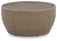 Thumbnail for Danson - Beige - Round Cocktail Table Tony's Home Furnishings Furniture. Beds. Dressers. Sofas.