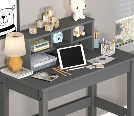 Logan - Writing Desk - Gray Finish - Tony's Home Furnishings