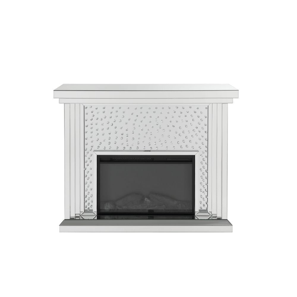 Nysa - Fireplace - Mirrored & Faux Crystals - 40" - Tony's Home Furnishings